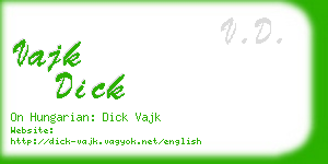 vajk dick business card